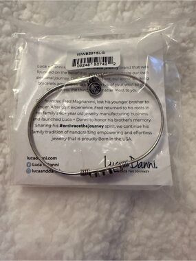 Luca + Danni Silver Cable Wire Bangle Bracelet best friend